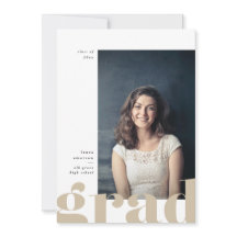 Gran Invitación de graduación de tipo negrita