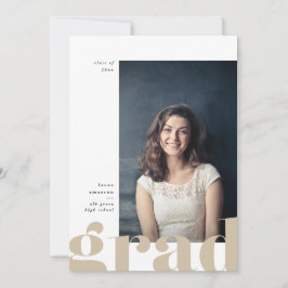 Gran Invitación de graduación de tipo negrita