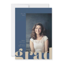 Gran Invitación de graduación de tipo negrita