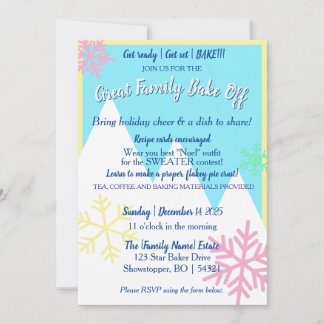Gran Invitación de Pastel Familiar | Pastel