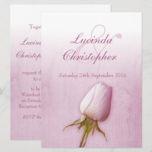 Gran invitación del rosa morado bud lilac boda