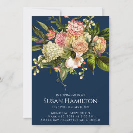 Gran Invitación en memoria de los funerales floral