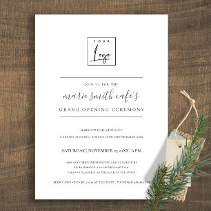 Gran invitación para la apertura de un logotipo mí