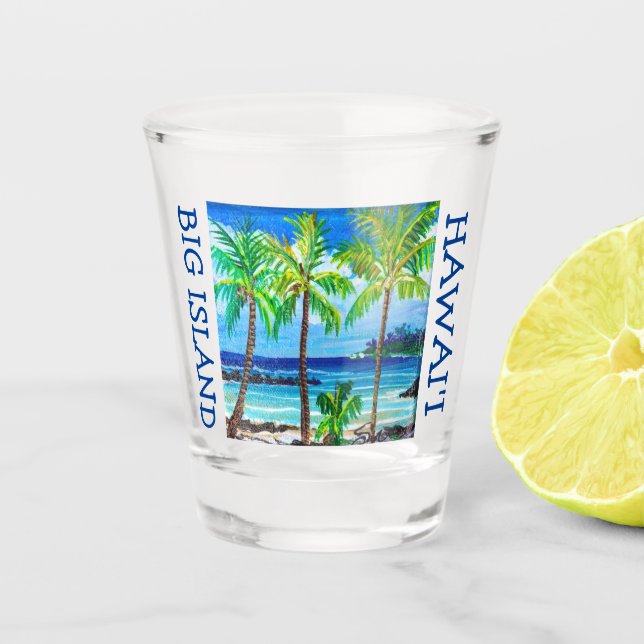 GRAN ISLA DE HAWAII VASO DE CHUPITO (Anverso)