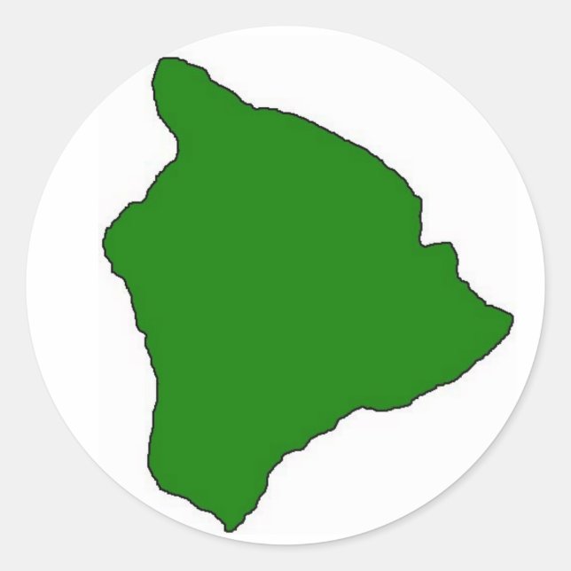 Gran isla pegatina verde (Anverso)