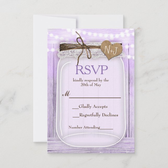 Gran Jar Mason y Luces Lavender Purple RSVP (Anverso)