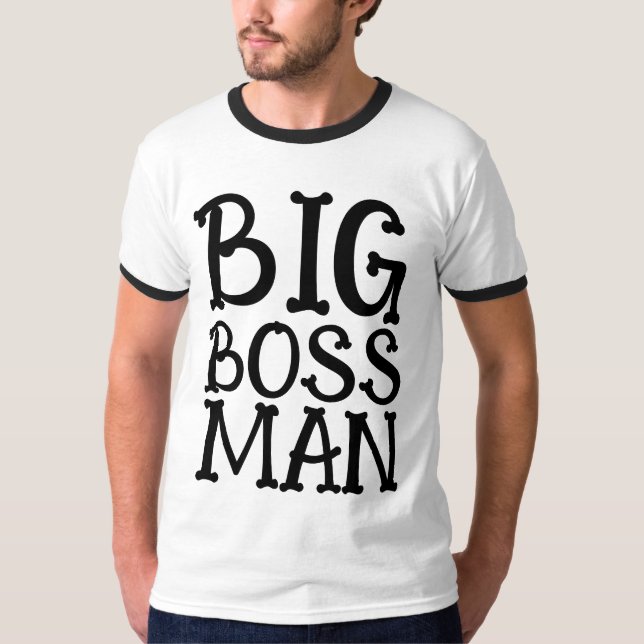 GRAN JEFE HOMBRE Camiseta de camisetas de ringer - (Anverso)