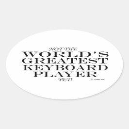 Gran jugador de teclado con Pegatina Oval