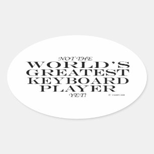 Gran jugador de teclado con Pegatina Oval