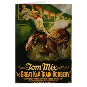 Gran K&A poster del robo del tren de Tom Mix