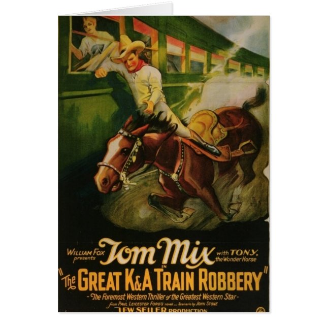 Gran K&A poster del robo del tren de Tom Mix (Frente)