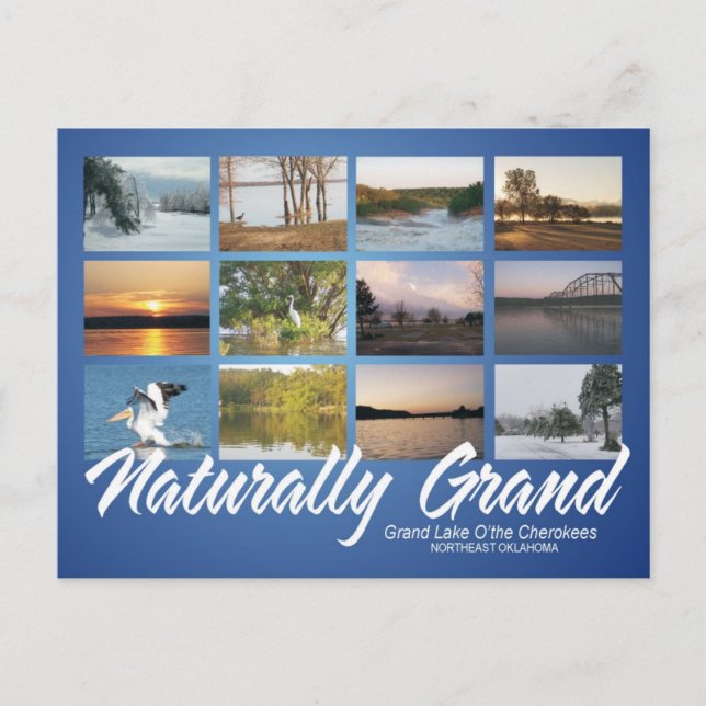 Gran Lago Oklahoma tarjeta postal natural (Anverso)