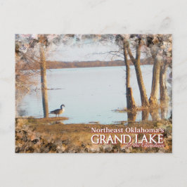 Gran Lago Tarjeta postal de Oklahoma egreta