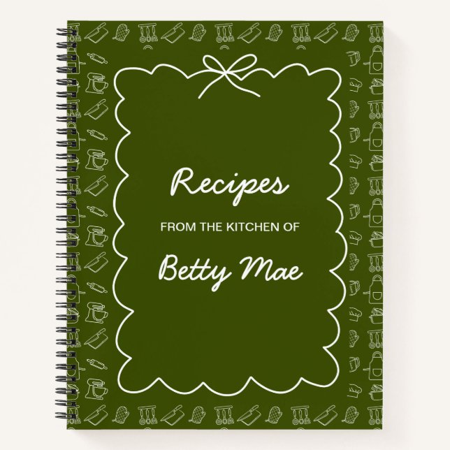 Gran Libro de Cocina en Blanco Escribe Tu Propia R (Anverso)