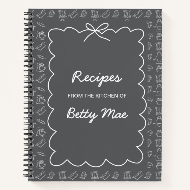Gran Libro de Cocina en Blanco Escribe Tu Propia R (Anverso)