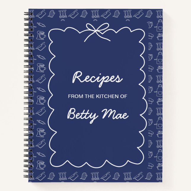 Gran Libro de Cocina en Blanco Escribe Tu Propia R (Anverso)