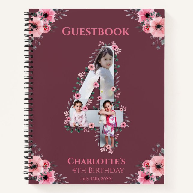 Gran libro de invitados para Chicas de cumpleaños  (Anverso)