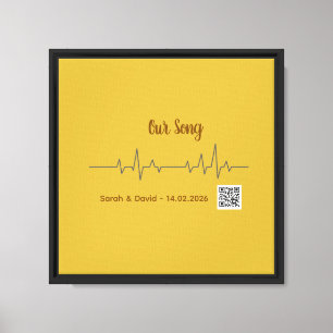 Gran lienzo de arte de canción de onda de sonido-C
