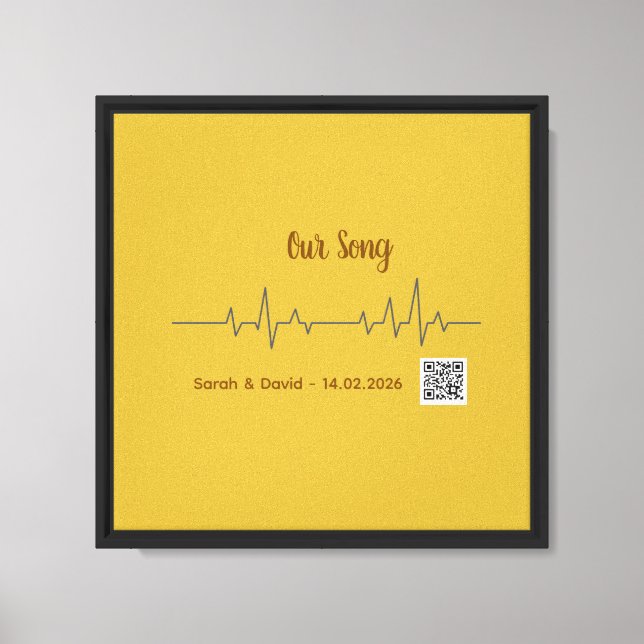 Gran lienzo de arte de canción de onda de sonido-C (Anverso)