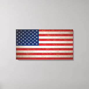 Gran lienzo de bandera estadounidense de estilo on