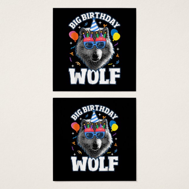 Gran Lobo de Cumpleaños para Lobos (Anverso y reverso)