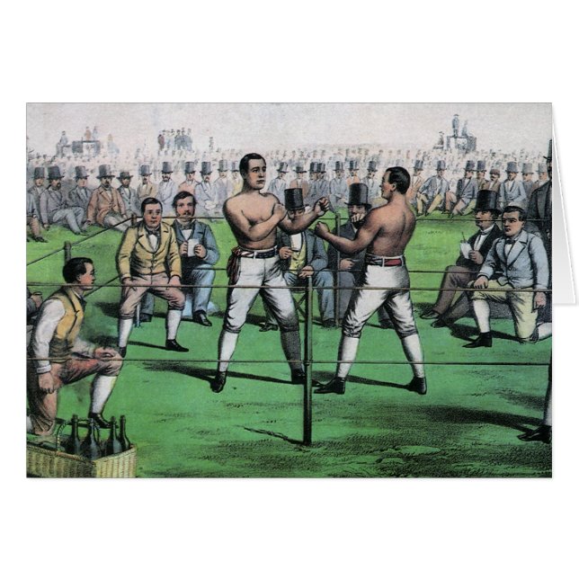 Gran lucha por el campeonato, boxeo vintage (Anverso (Horizontal))