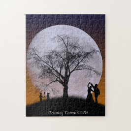 Gran Luna, atardecer oscuro - rompecabezas