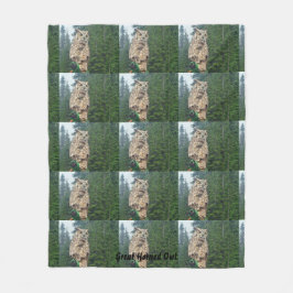 Gran manta del paño grueso y suave del búho de