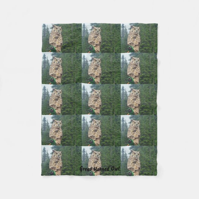 Gran manta del paño grueso y suave del búho de (Anverso)