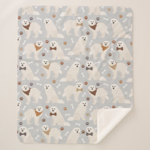 Gran manta Sherpa de los Pirineos y los huesos