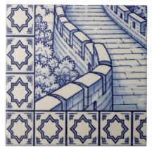 Gran Muralla Azulejo Mural Baldosa 5 de 6 Abajo Iz
