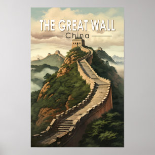 Gran Muralla de China Arte de Viaje Vintage