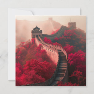 Gran Muralla de China en otoño - Rojo escénico