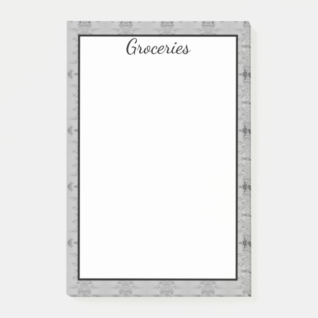 Gran Nota De Comestibles Con Gris Y Negro (Anverso)