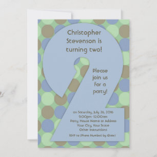 Gran Número 2 Invitaciones a la Fiesta de Cumpleañ