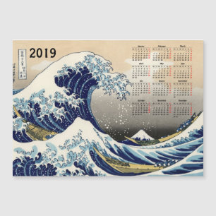 Gran ola de la tarjeta magnética del calendario Ka