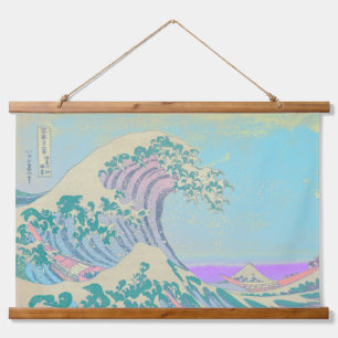 Gran Ola Tapiz Colgante de Pared Pastel