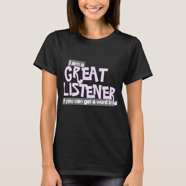 Gran oyente señoras lilac / camiseta marrón (Anverso)