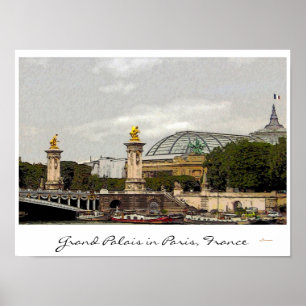 Gran Palacio de París, Francia - cartel de arte fi