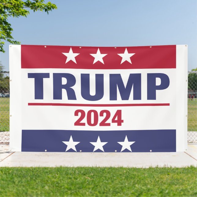 Gran pancarta al aire libre de Trump 2024 (Afuera)