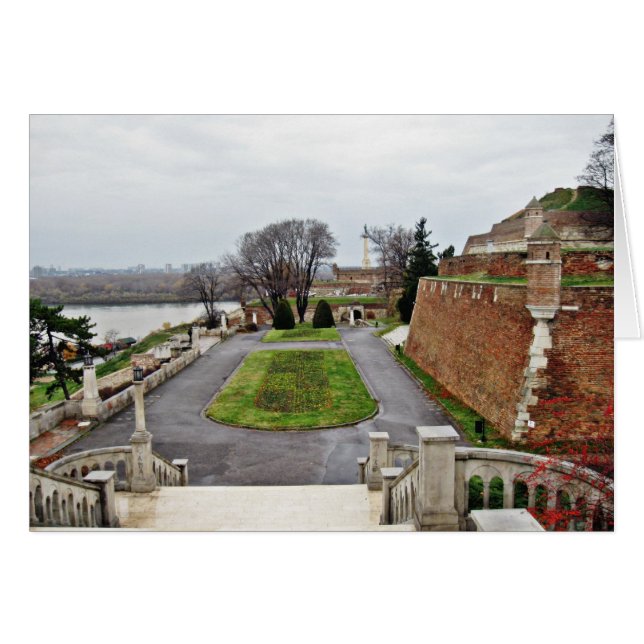 Gran Parque Kalemegdan Por El Río Danubio Serbia (Anverso (Horizontal))