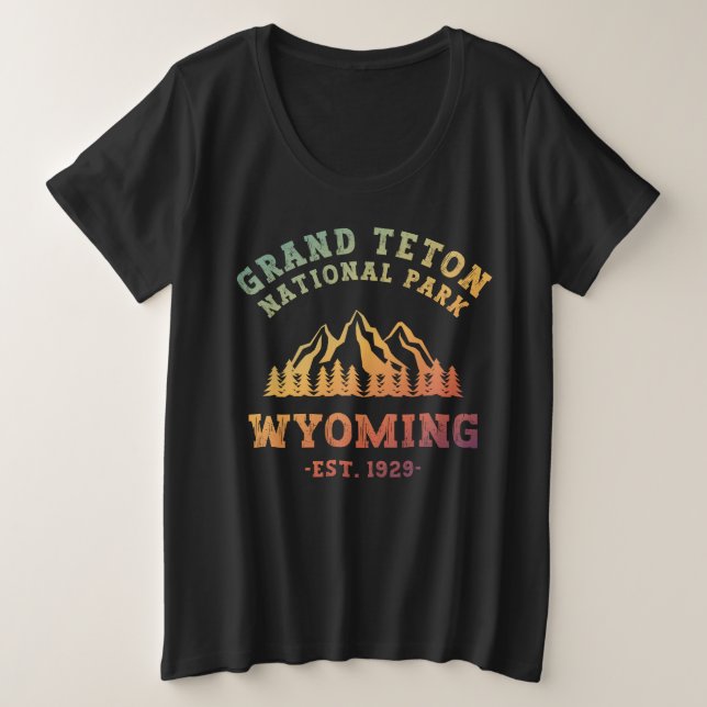 Gran Parque Nacional Teton Gradiente Wyoming USA (Anverso del diseño)