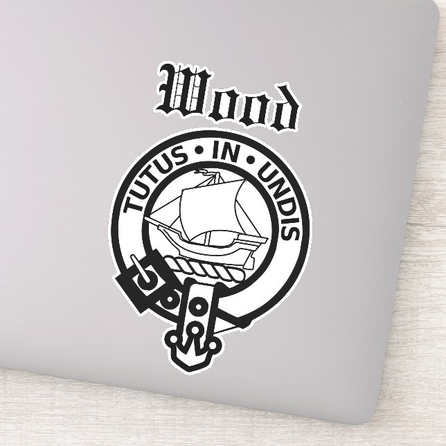 Gran Pegatina de la insignia Escudo de la madera d (Detalle)