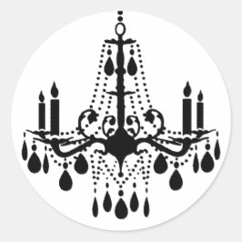 Gran Pegatina de salón de baile (blanco)