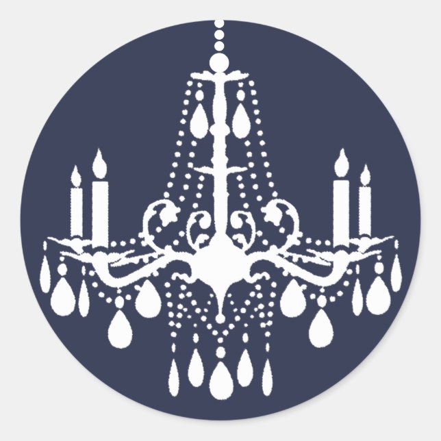 Gran Pegatina de salón de baile en azul (Anverso)