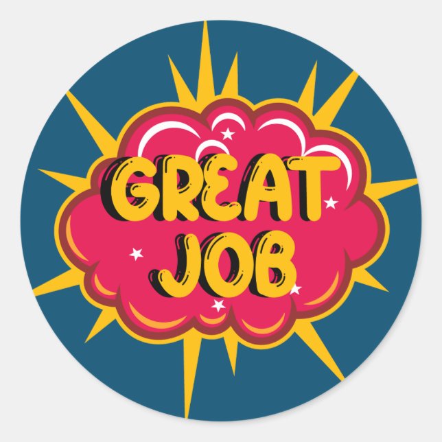 gran pegatina de trabajo (Anverso)