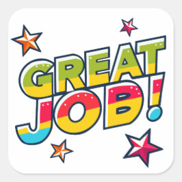 Gran Pegatina de trabajo colorido para profesor/au