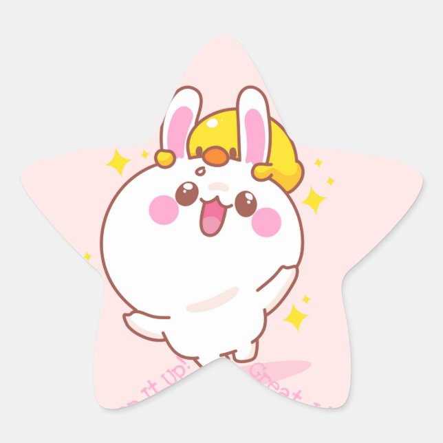 Gran Pegatina estrella de Job Kawaii (Anverso)