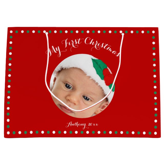 Gran Personalizado Rojo Mis Primeras Bolsas de Reg (Anverso)