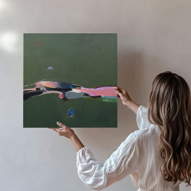 Gran pintura de arte abstracto verde (Subido por el creador)